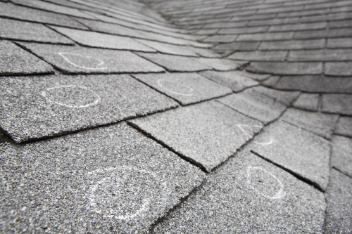Roof hail damage in Olathe